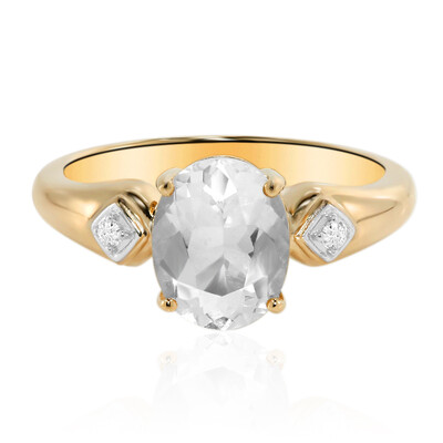 9K Mexican Hyalite Opal Gold Ring
