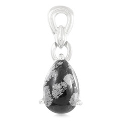 Snowflake Obsidian Silver Pendant