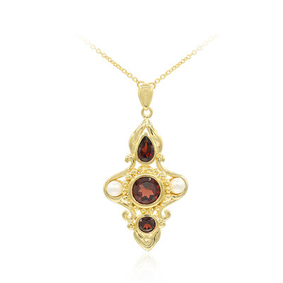 Mozambique Garnet Silver Necklace