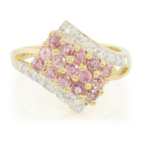 18K Unheated Padparadscha Sapphire Gold Ring (AMAYANI)