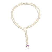 9K Amethyst Gold Necklace (Michelle Albala)