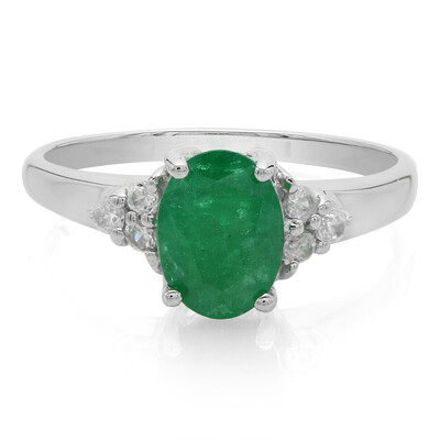 Bahia Emerald Silver Ring