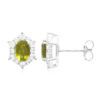 Cuprian Tourmaline Silver Earrings
