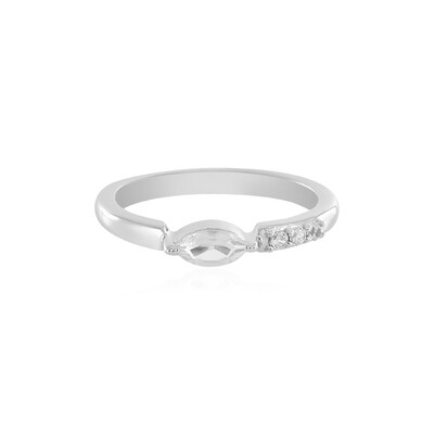 White Topaz Silver Ring