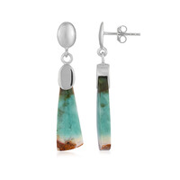 Gem Silica Silver Earrings (Bali Barong)
