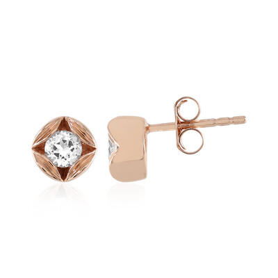 White Topaz Silver Earrings