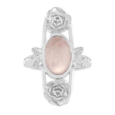 Rose Quartz Silver Ring