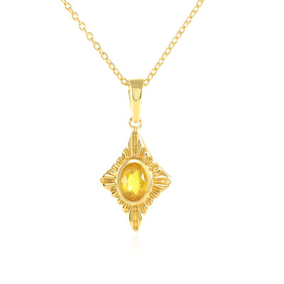 Madagascar Yellow Sapphire Silver Necklace