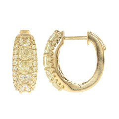 18K SI2 Yellow Diamond Gold Earrings (CIRARI)