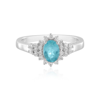Blue Apatite Silver Ring