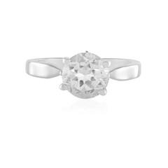 White Topaz Silver Ring