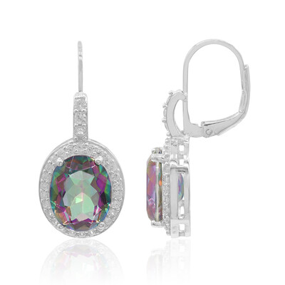 Mystic Quartz Silver Earrings