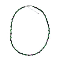 Ruby in Zoisite Silver Necklace