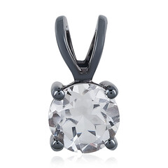 White Topaz Silver Pendant