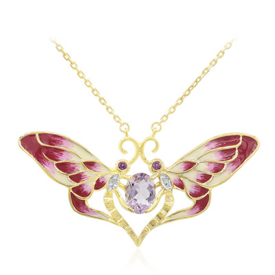 Rose de France Amethyst Silver Necklace