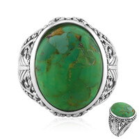 Kingman Green Mojave Turquoise Silver Ring (Art of Nature)