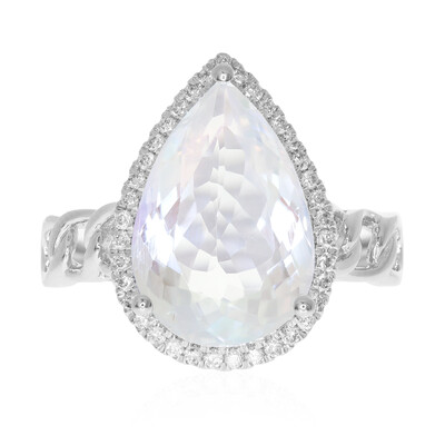 14K Rainbow Moonstone Gold Ring (CIRARI)