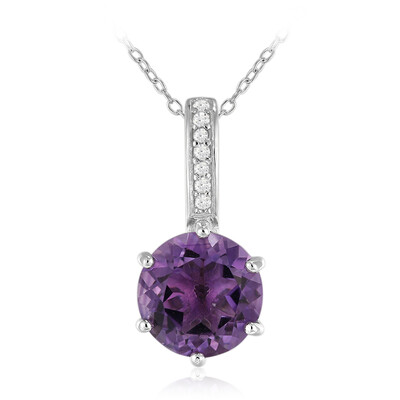 Amethyst Silver Necklace