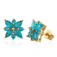 Neon Blue Apatite Silver Earrings (de Melo)