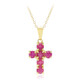 Burmese Ruby Silver Necklace
