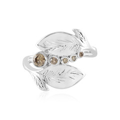 I3 Champagne Diamond Silver Ring (de Melo)