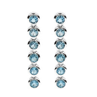 Blue Topaz Silver Earrings