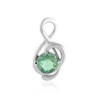 Belgian Teal Fluorite Silver Pendant