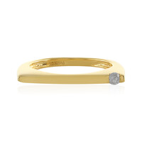 I4 (J) Diamond Silver Ring