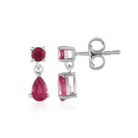 Madagascar Ruby Silver Earrings