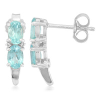 Blue Apatite Silver Earrings