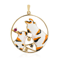 Ruby Silver Pendant