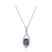 Zambian Amethyst Silver Necklace