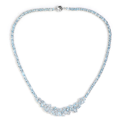 Sky Blue Topaz Silver Necklace