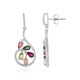 Fancy Tourmaline Silver Earrings