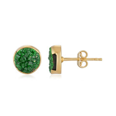 Uvarovite Silver Earrings