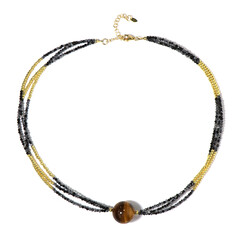 Tiger´s Eye Silver Necklace (Riya)
