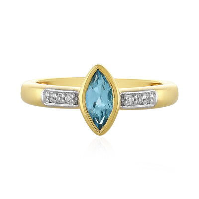 Swiss Blue Topaz Silver Ring