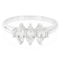 White Sapphire Silver Ring