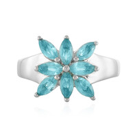 Blue Apatite Silver Ring