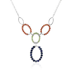 Blue Sapphire Silver Necklace