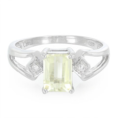 Canary Kunzite Silver Ring
