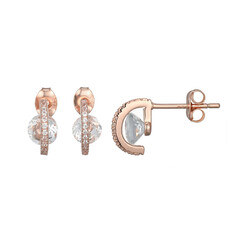 White Topaz Silver Earrings (Adela Silber)