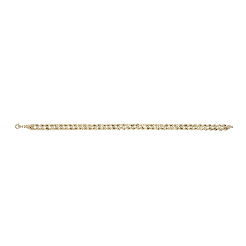14k Yellow Gold Adjustable Friendship Bracelet with Pearls main image 1