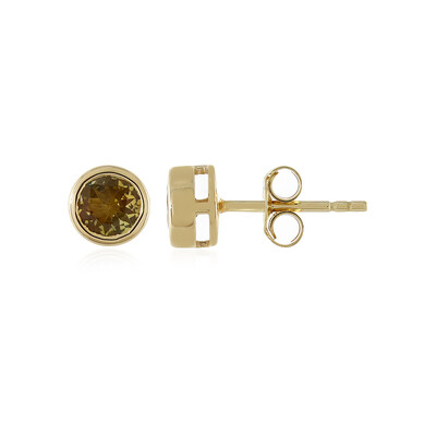 9K Yellow Tanzanite Gold Earrings