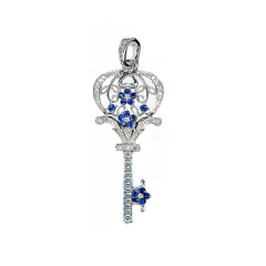 14K Blue Sapphire Gold Pendant (Dallas Prince Designs)