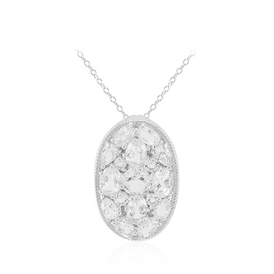 White Topaz Silver Necklace
