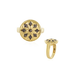 I3 Brown Diamond Silver Ring