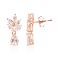 Morganite Silver Earrings