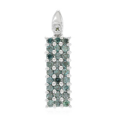 Fancy Diamond Silver Pendant
