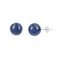 Dumortierite Silver Earrings